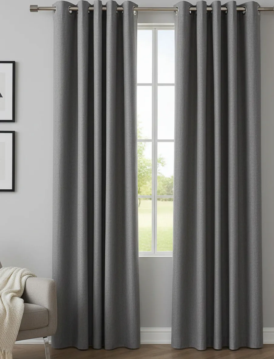 Textured Blackout Curtain Panel