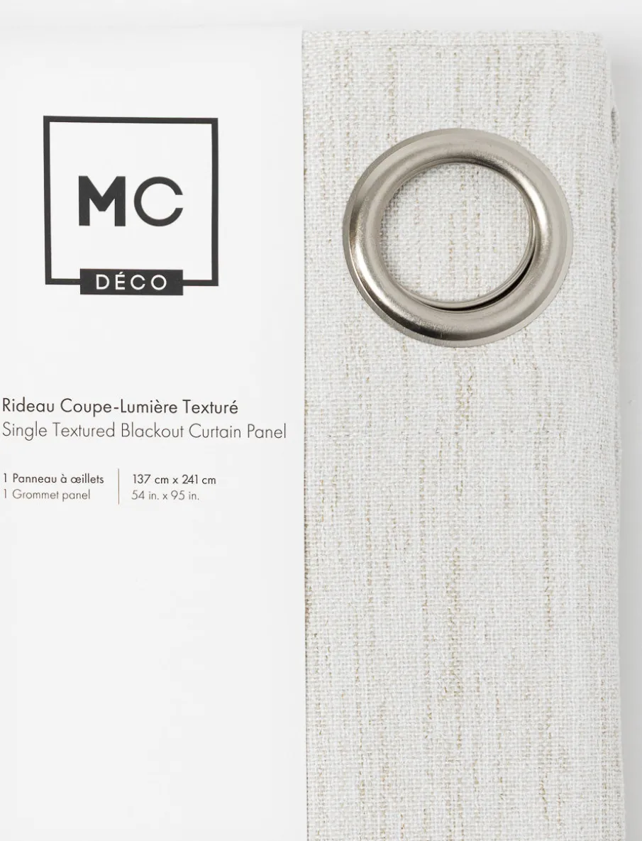 Textured Blackout Curtain Panel