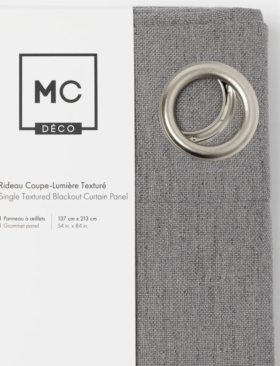 Textured Blackout Curtain Panel
