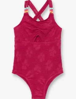 Textured Crossback 1-piece Swimsuit - Little Girl