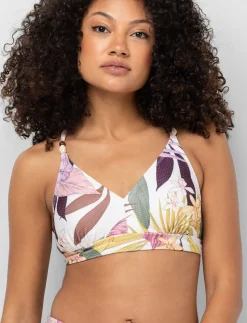 Textured Cross-strap Bikini Top