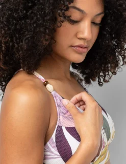 Textured Cross-strap Bikini Top
