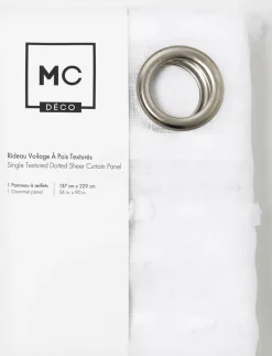 Textured Dot Sheer Curtain Panel