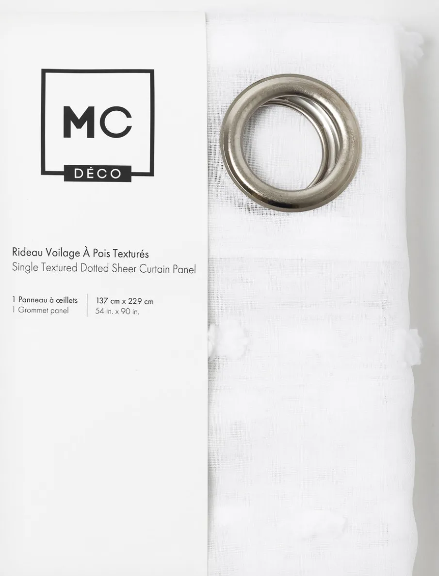 Textured Dot Sheer Curtain Panel