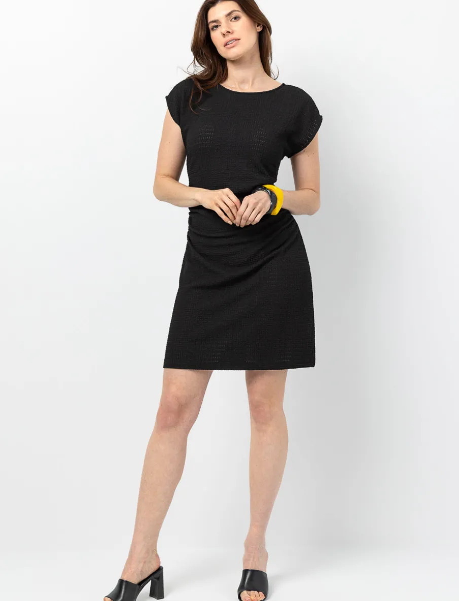 Textured Fabric Fitted Dress