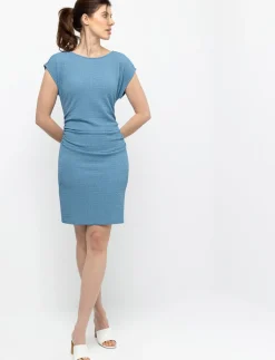 Textured Fabric Fitted Dress