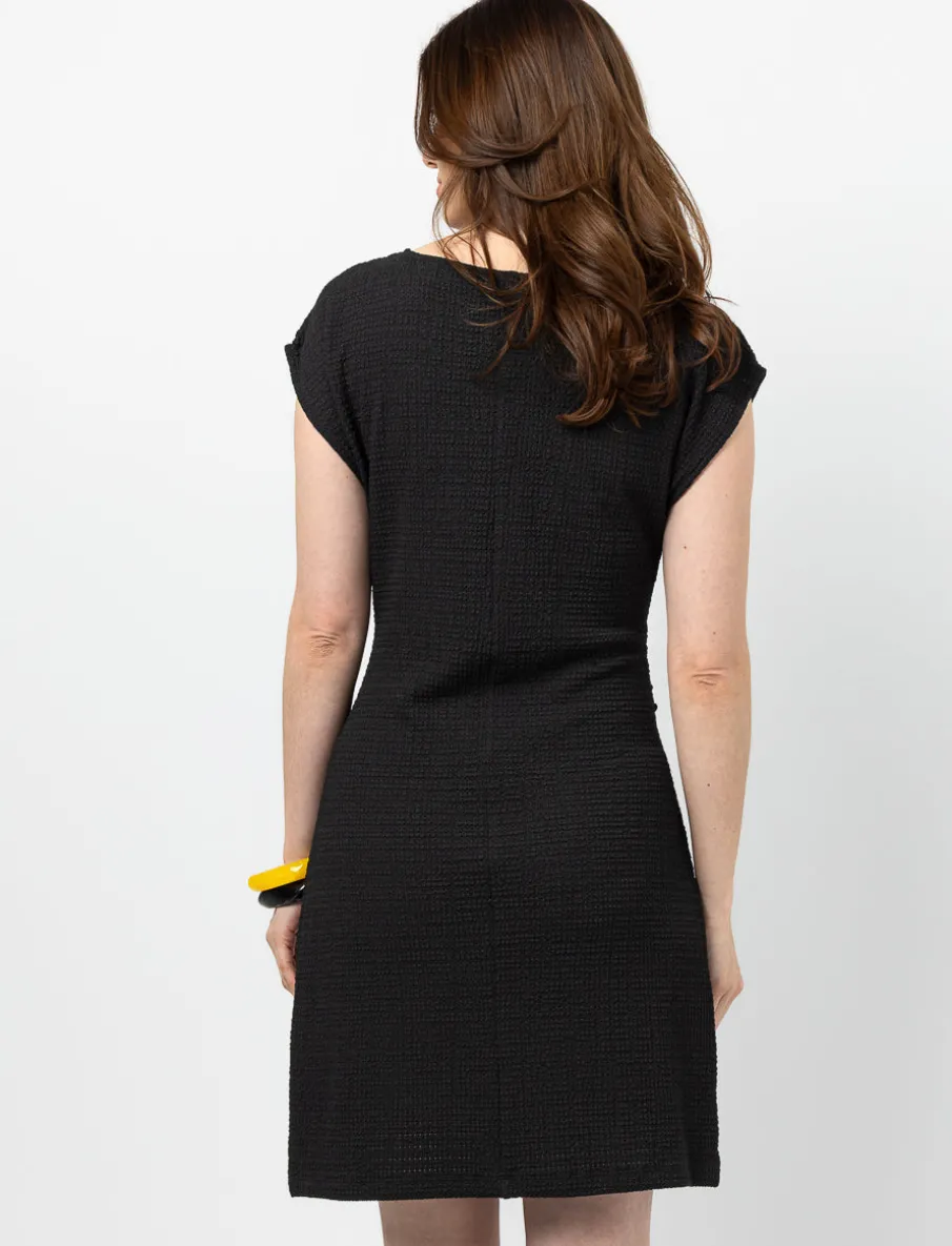 Textured Fabric Fitted Dress