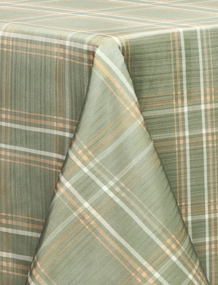 Textured Fabric Printed Tablecloth - 60 x 84 in
