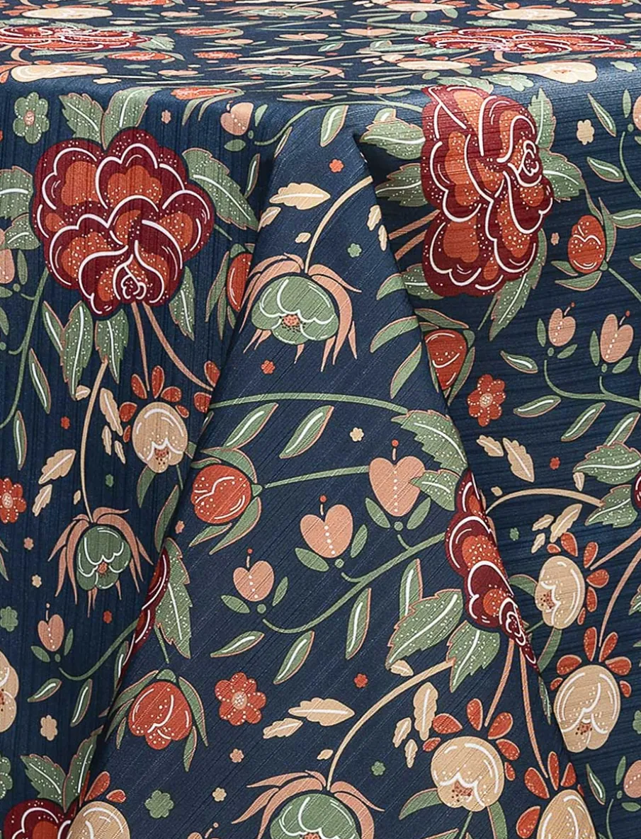 Textured Fabric Printed Tablecloth - 60 x 84 in