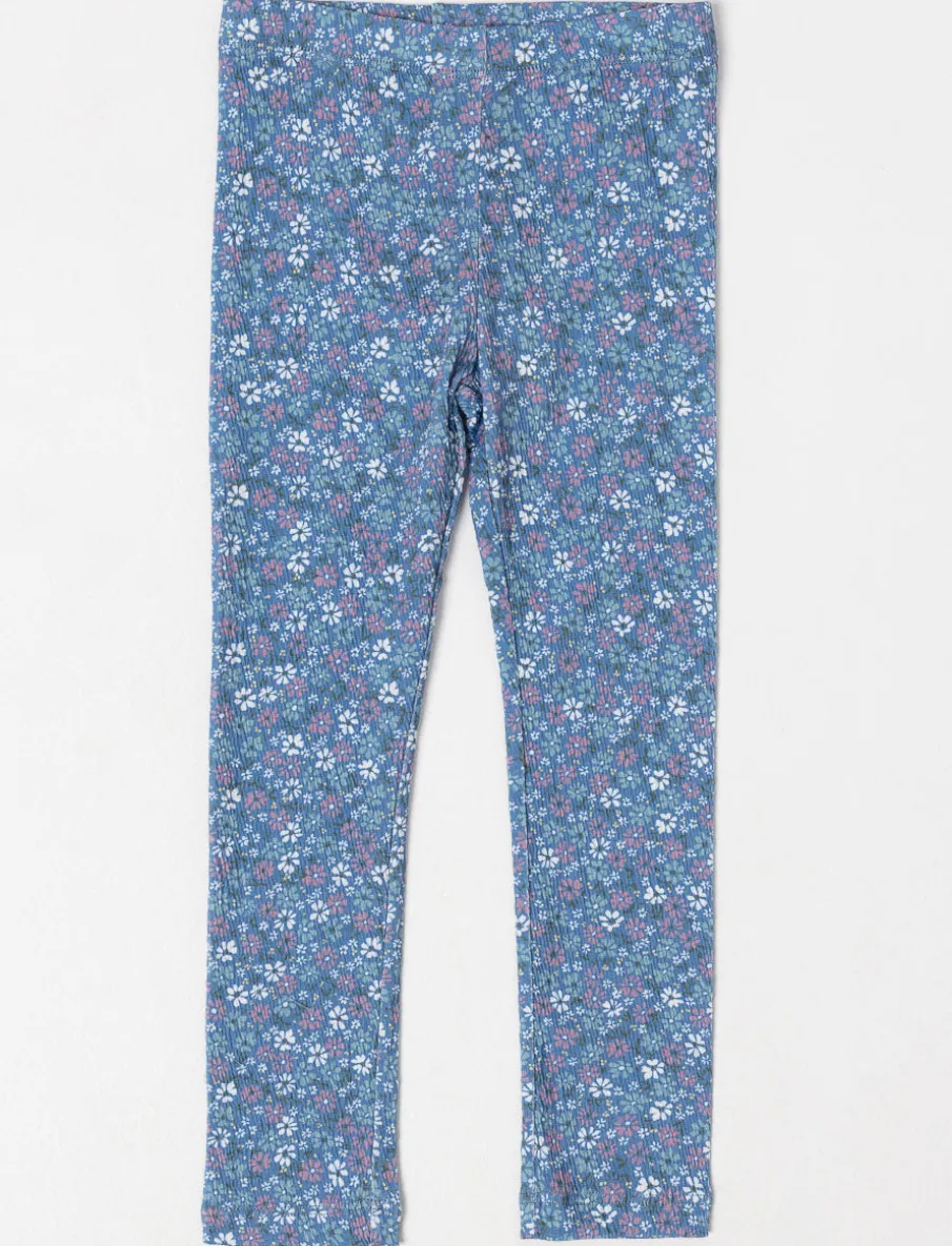 Textured Floral Leggings - Baby Girl