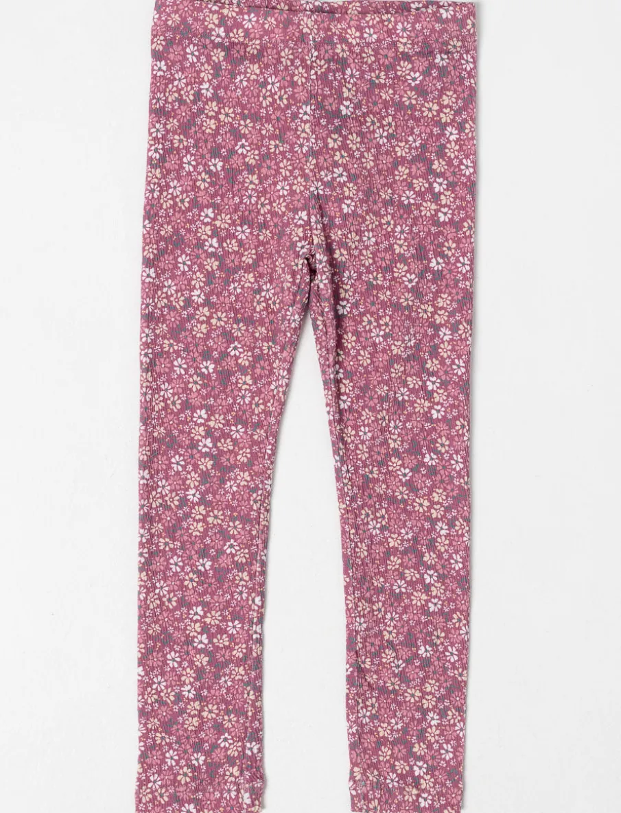 Textured Floral Leggings - Baby Girl