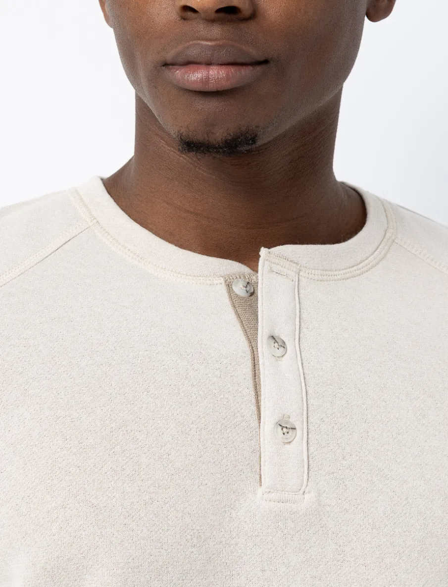 Textured Henley Collar T-shirt