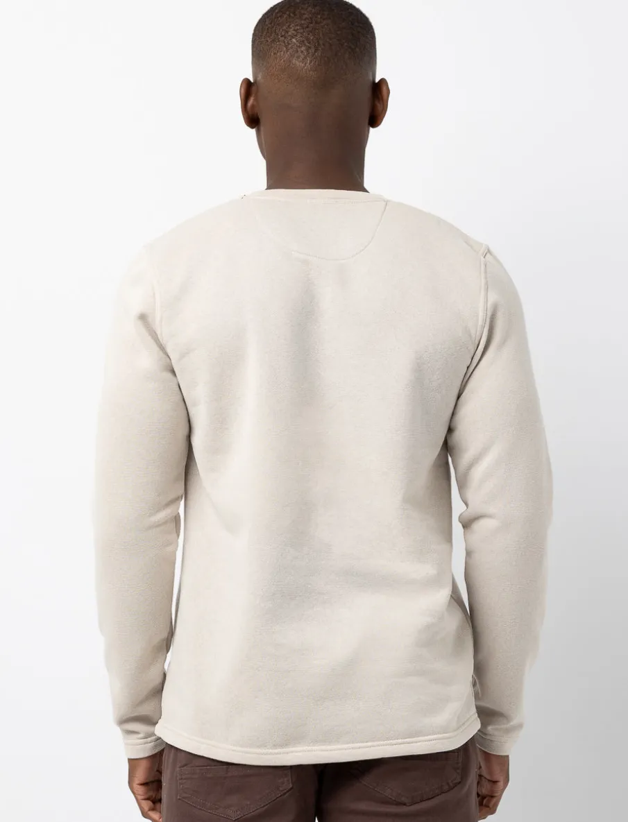 Textured Henley Collar T-shirt