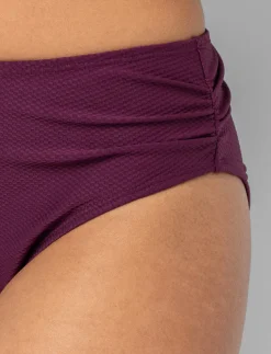 Textured High-waisted Bikini Bottom