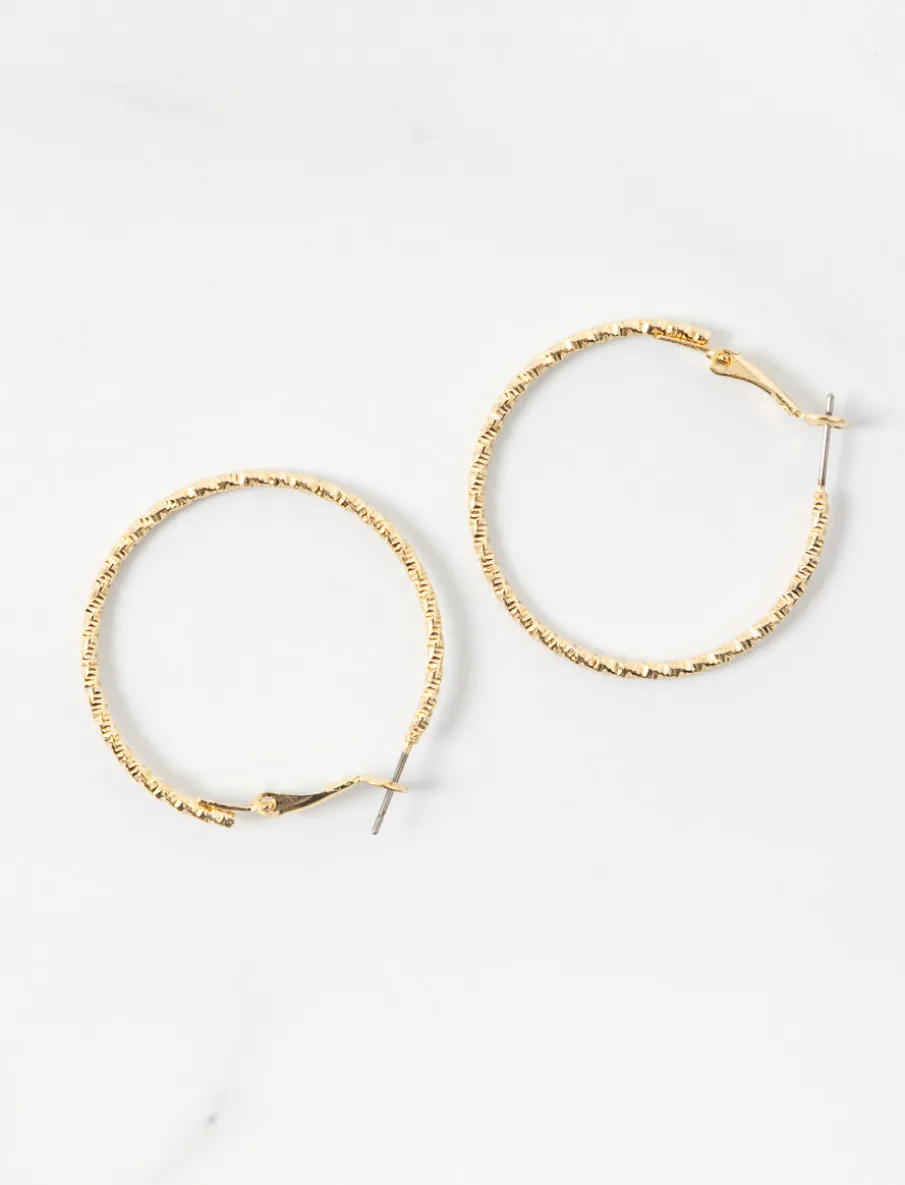 Textured Hoop Earrings