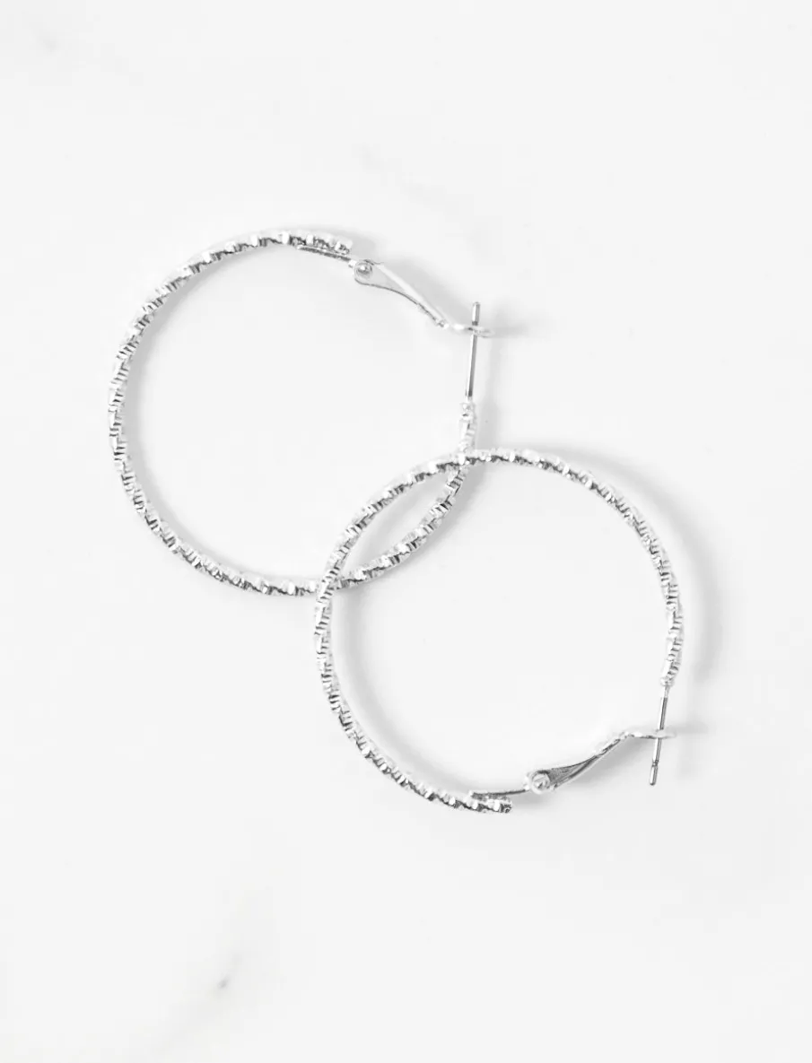 Textured Hoop Earrings