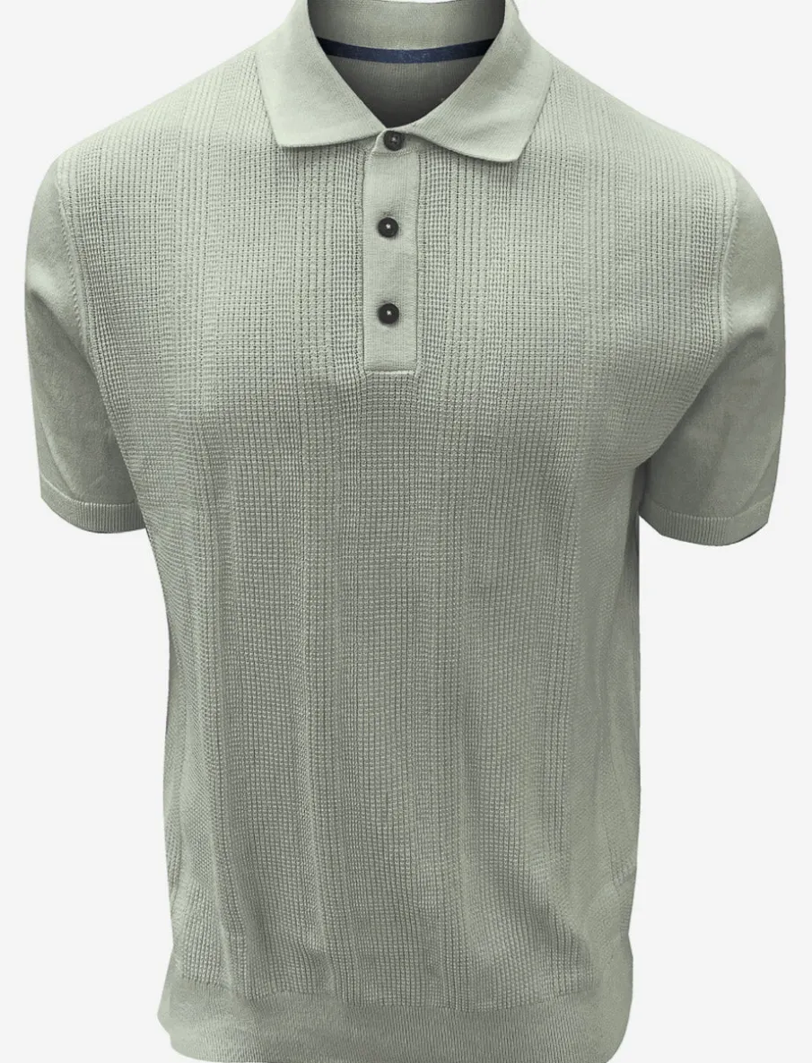 Textured Knit Polo