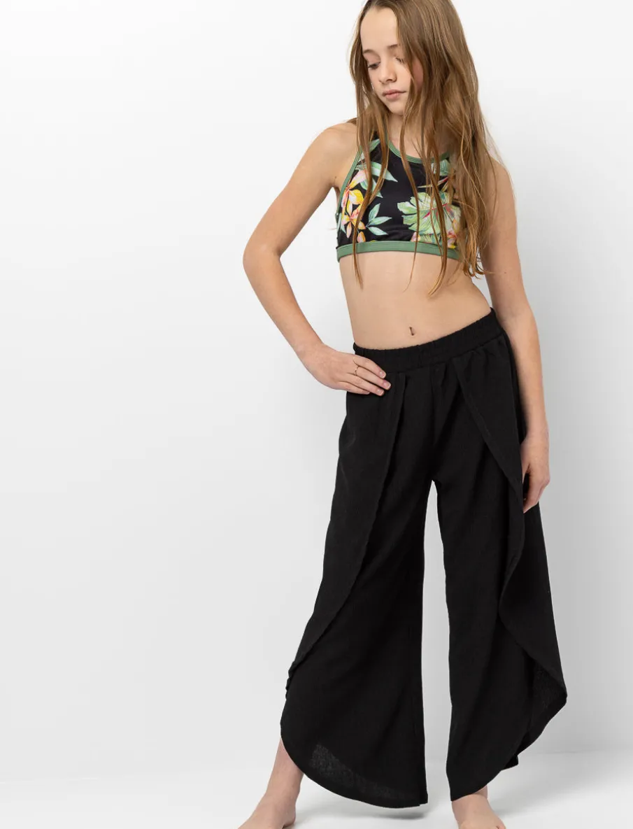 Textured Pants with Slits