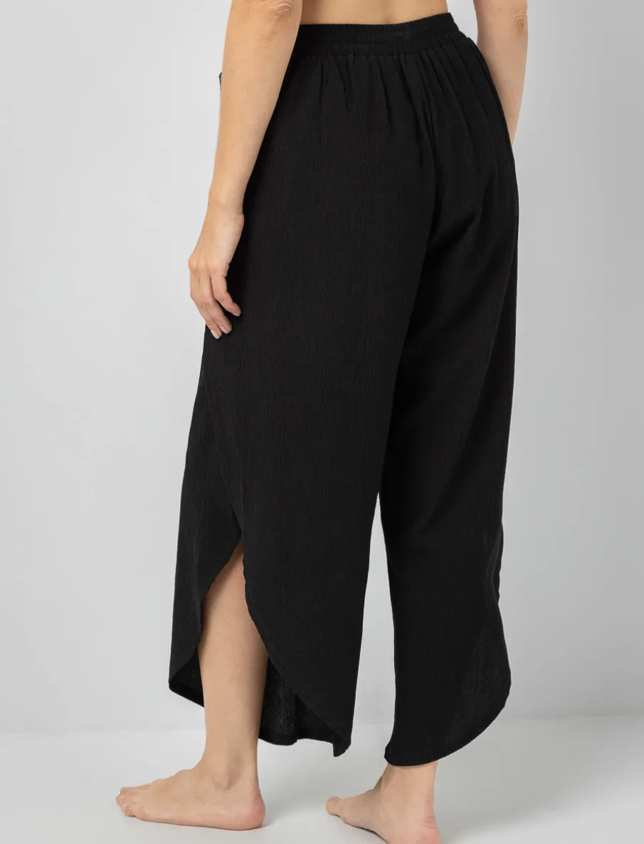 Textured Pants with Slits