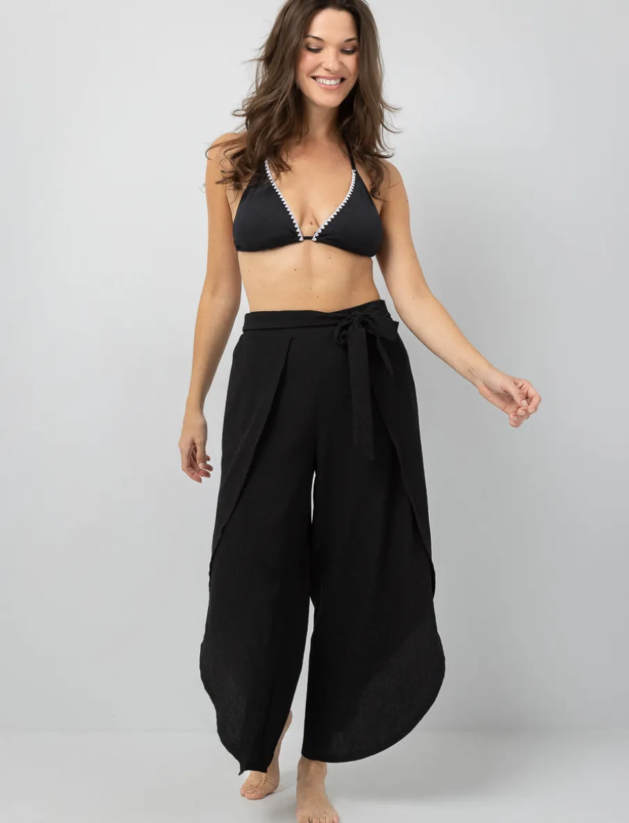 Textured Pants with Slits