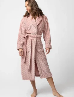 Textured Plush Bathrobe