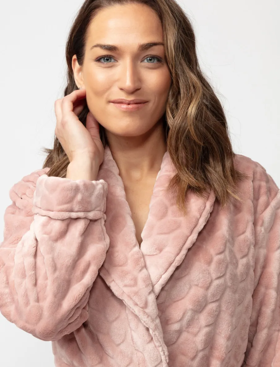 Textured Plush Bathrobe
