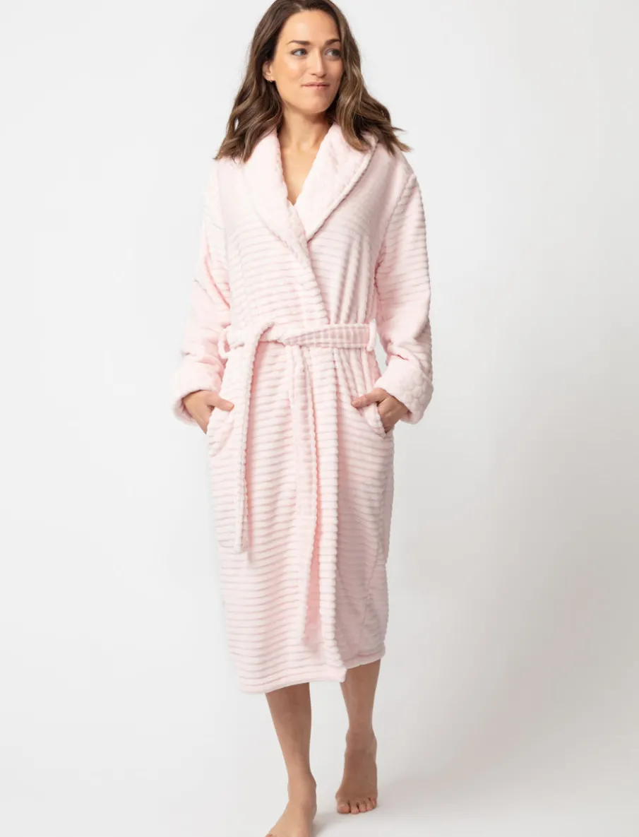 Textured Plush Bathrobe