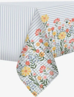 Textured Printed Tablecloth