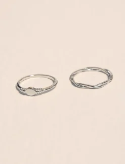 Textured Rings - Pack of 2