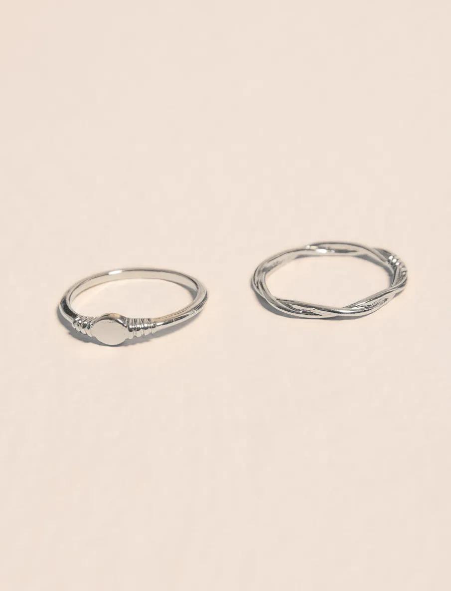 Textured Rings - Pack of 2