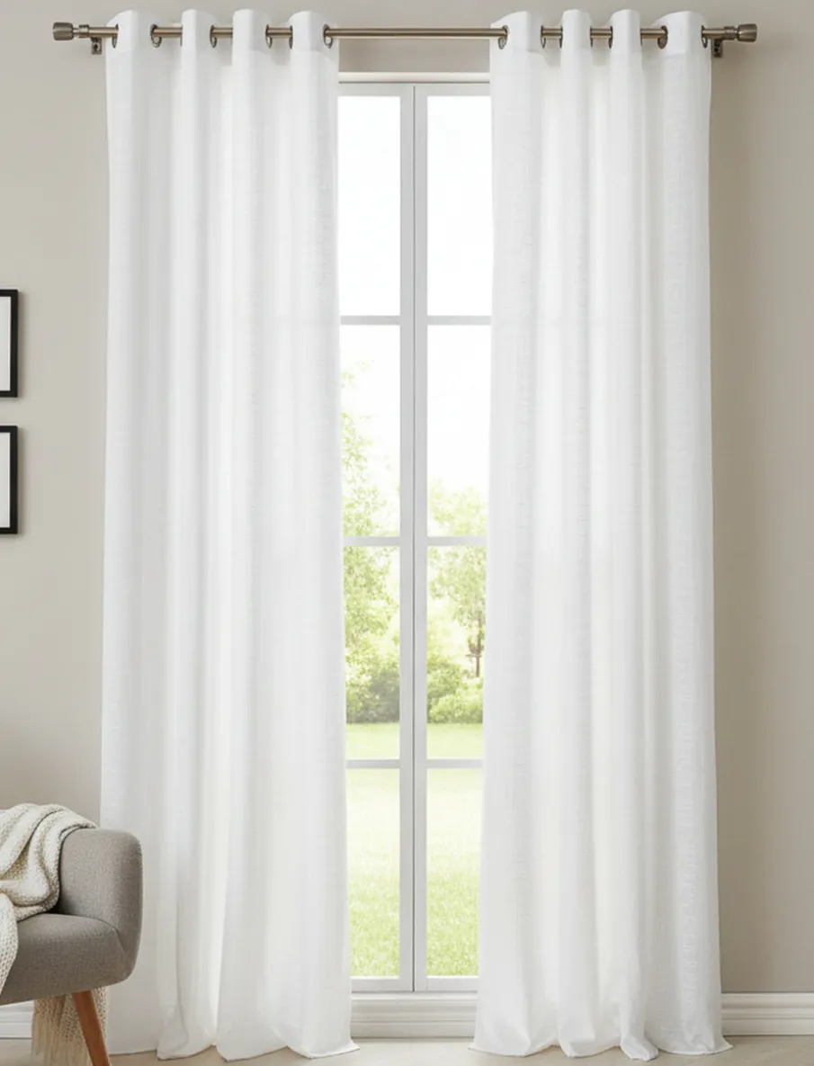 Textured Sheer Curtain Panel