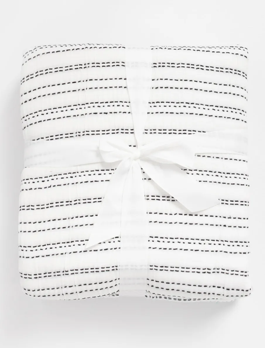 Textured Striped Blanket