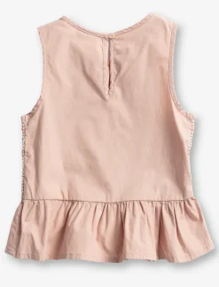 Textured Tank Top with Ruffled Hem