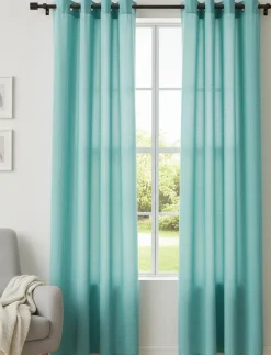 Textured Tulle Curtain Panel
