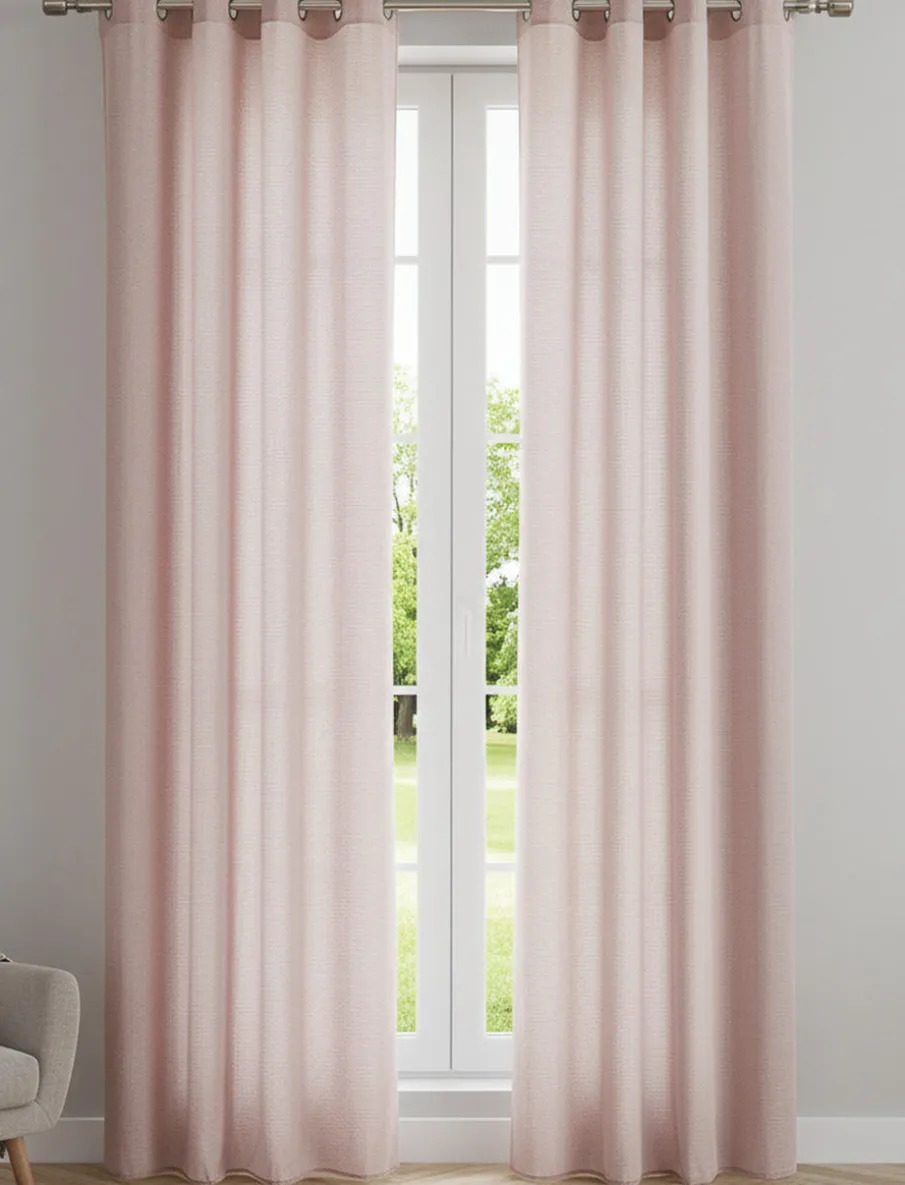 Textured Tulle Curtain Panel
