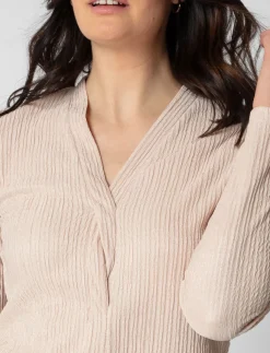 Textured V-neck T-shirt