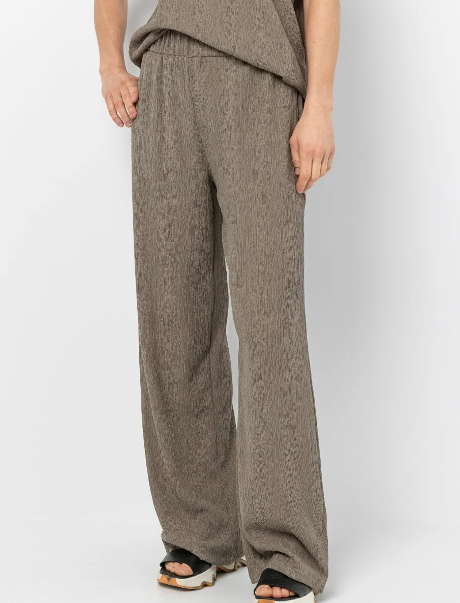 Textured Wide-leg Trousers