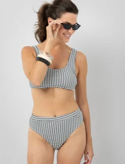 Textured Wide-strap Bikini Top