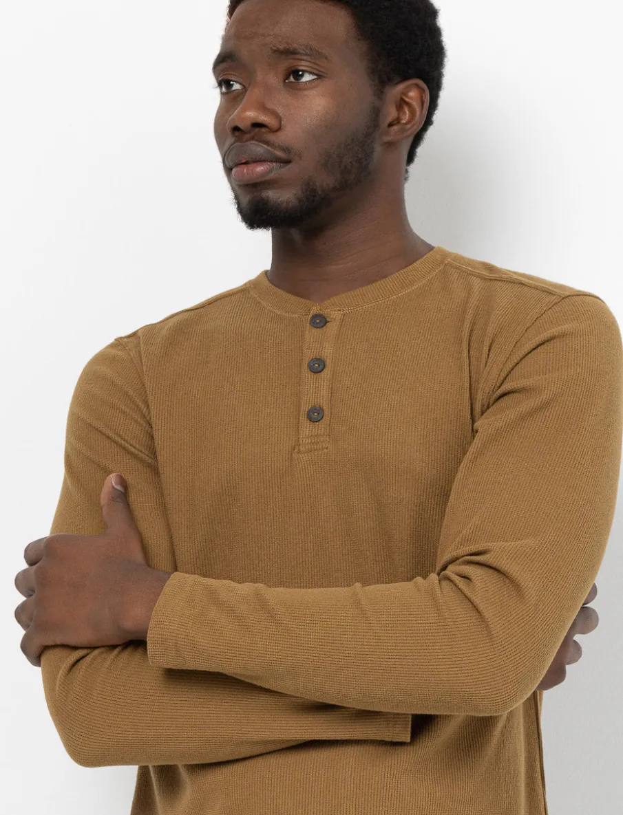 Thermal Henley Collar T-shirt