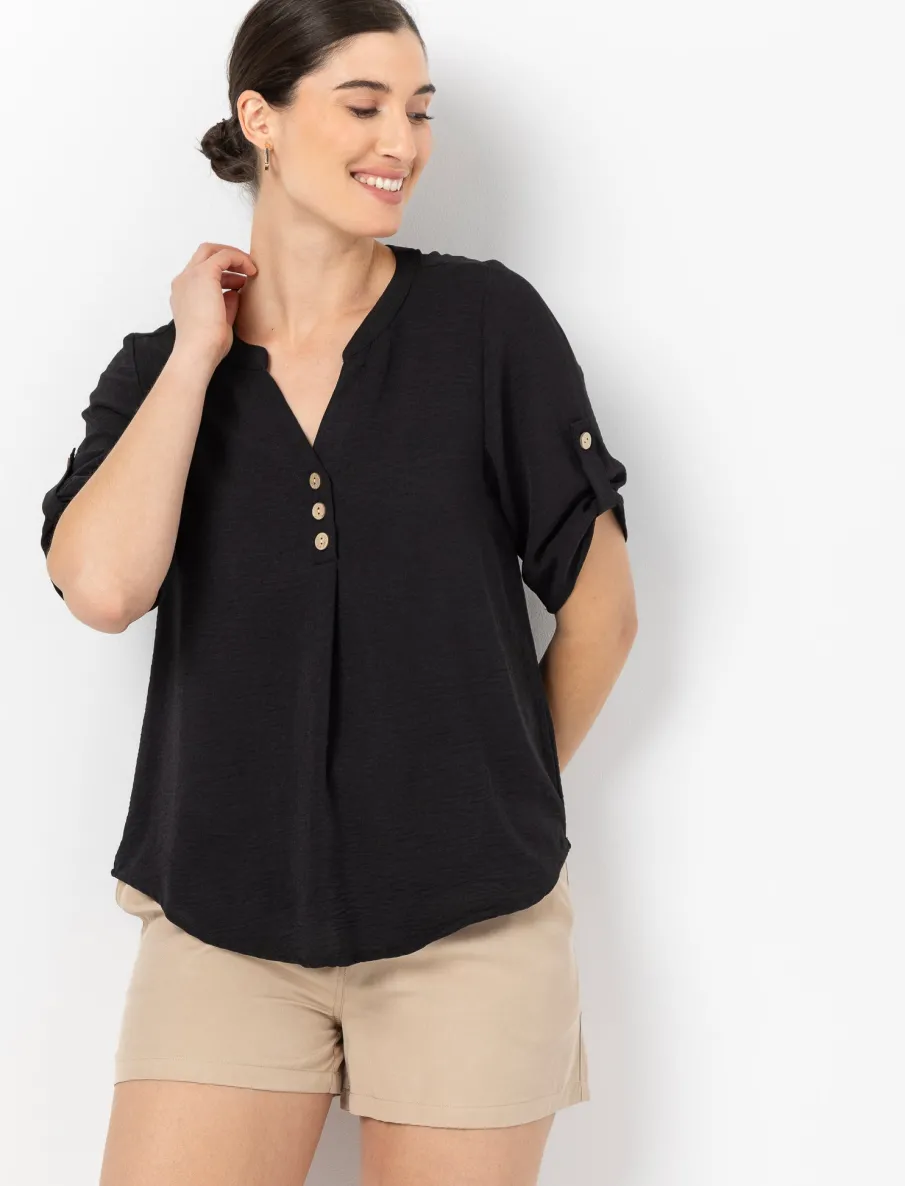 Three-Quarter Sleeve Blouse