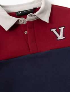 Three-tone Fleece Polo Sweater - Little Boy