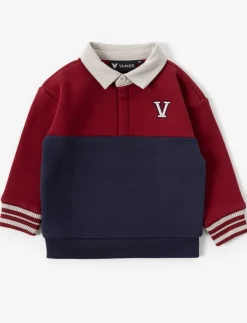 Three-tone Fleece Polo Sweater - Baby Boy