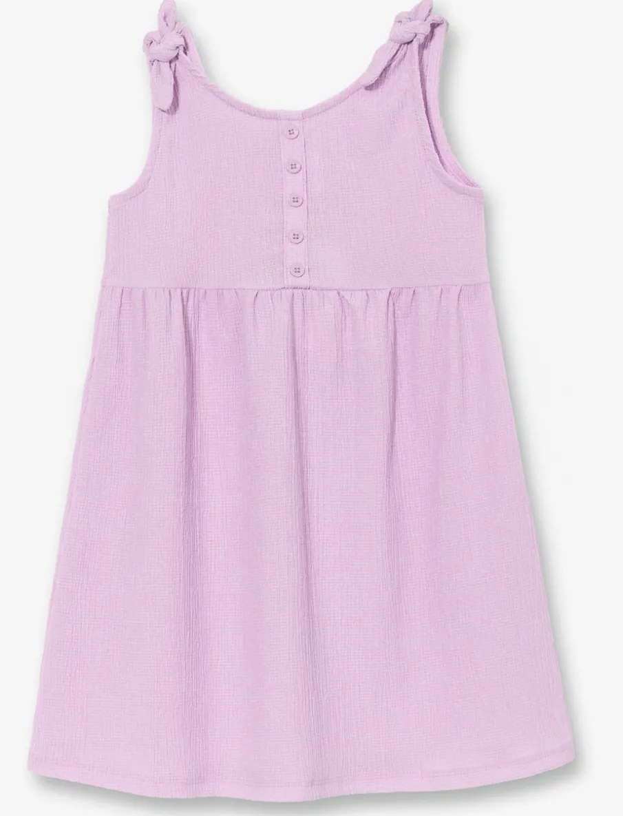 Tie-strap Textured Dress