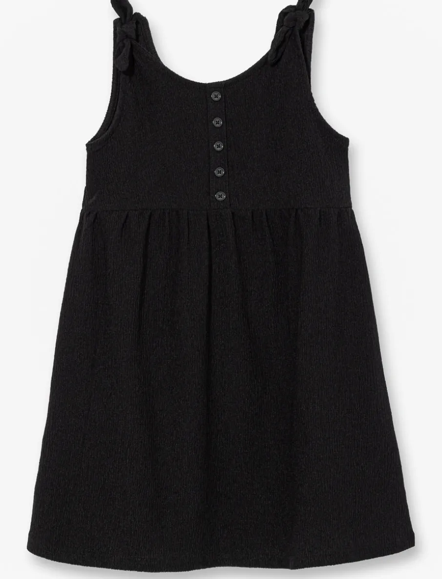 Tie-strap Textured Dress