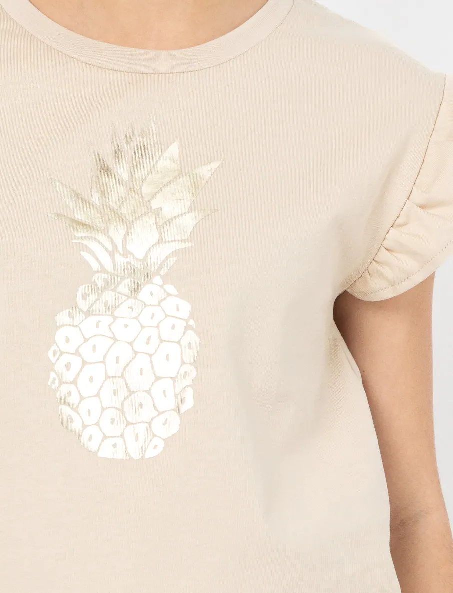 Tropicana Pineapple Print T-shirt