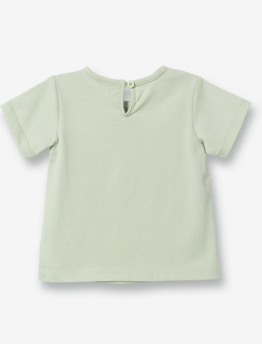 T-shirt with Appliquéd Flowers