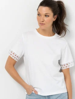 T-Shirt with English Embroidery