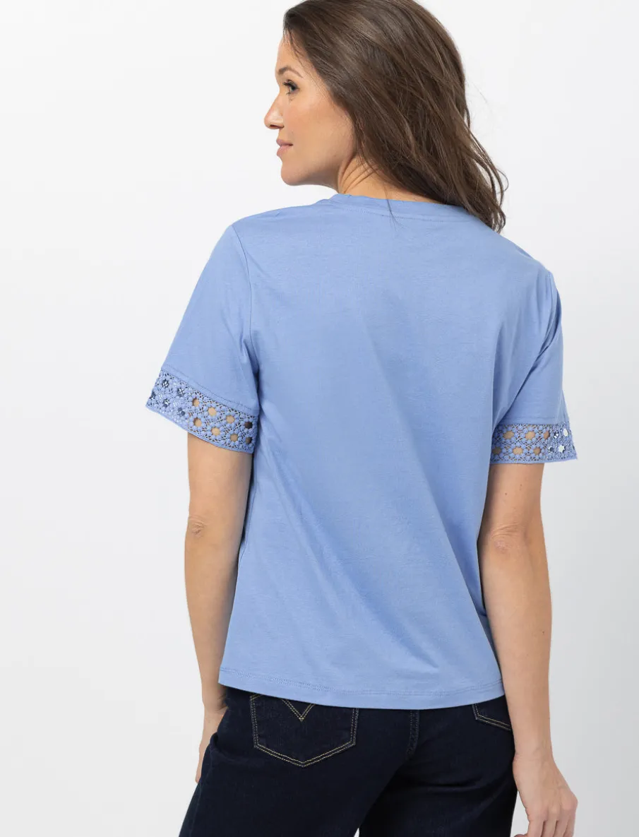 T-Shirt with English Embroidery