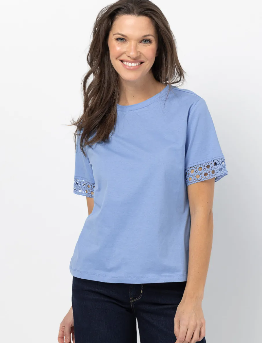 T-Shirt with English Embroidery