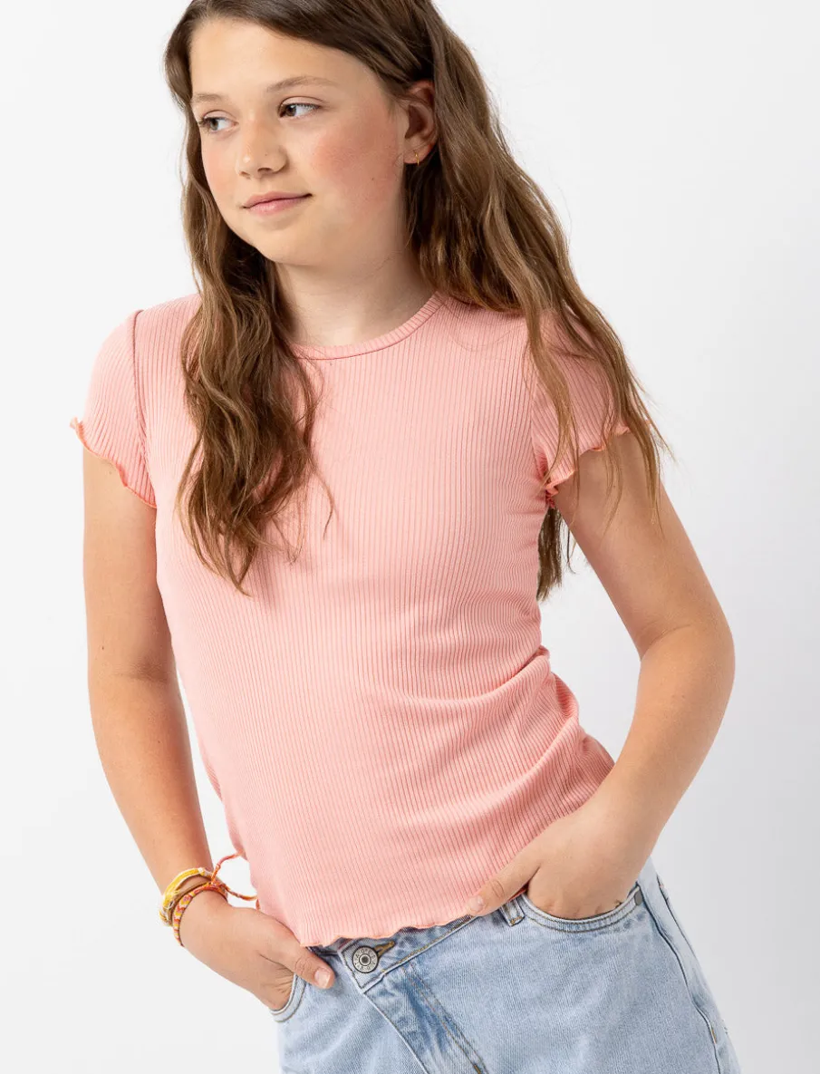 T-shirt with Lettuce Hem
